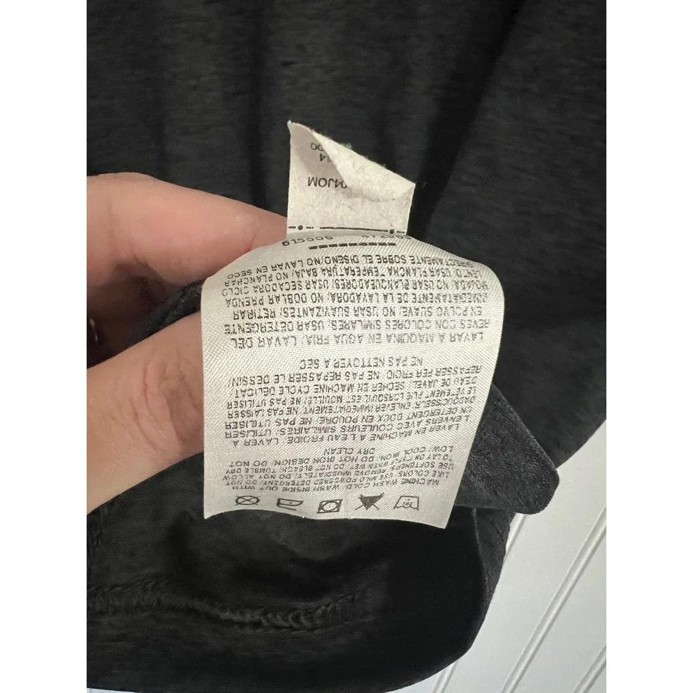 Nike Dri-FIT Heathered Dark Gray V-Neck Athletic T-Shirt‎ Women's Size L